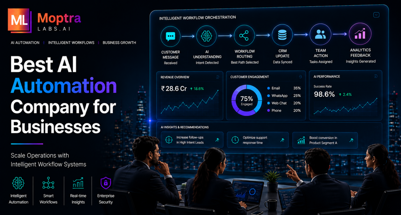 Best AI Automation Company for Businesses in 2026 - Moptra Infotech
